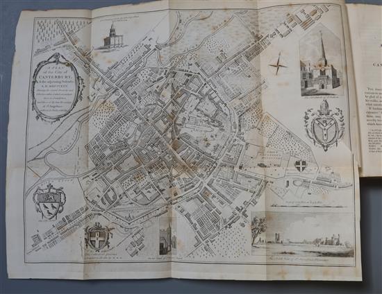 CANTERBURY: Gostling, William - A Walk in and about the City of Canterbury, New edition, 8vo, with frontis and folding